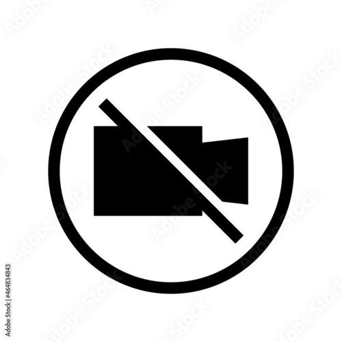 video disable icon on white background	
