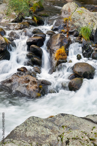 Cascadas en el Rio Arenal. Avila. Espa  a. Europa.