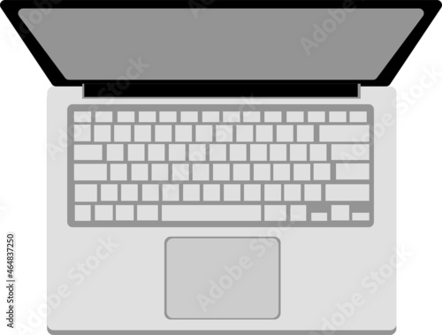 Office, desktop.Laptop layout on an isolated white background.