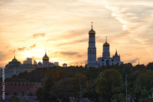 sunset in the Moscow city