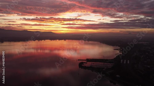 Sonnenuntergang über dem Bodensee
