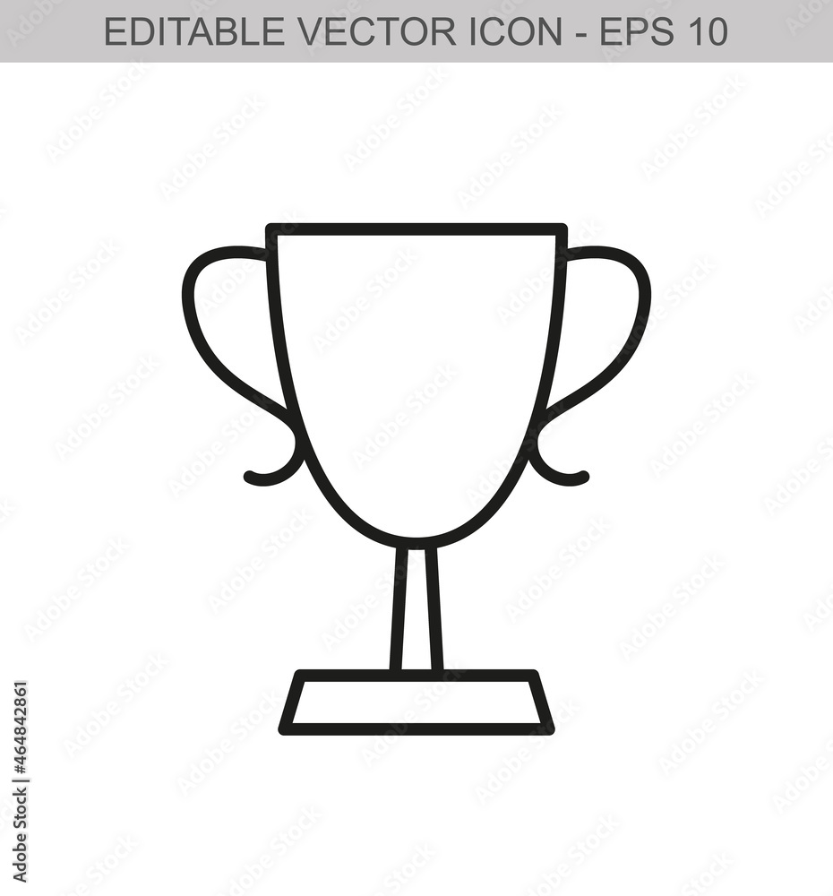 Trophy Cup. Editable stroke line icon. Vector illustration Trophy Cup. Editable stroke line icon. Vector illustration