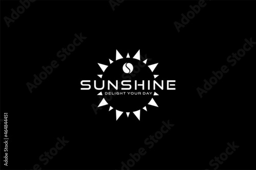 coffee bean isolated circle sun ray , usable vector logo design for coffee brand, cafe,restaurant,product , web icon design illustration