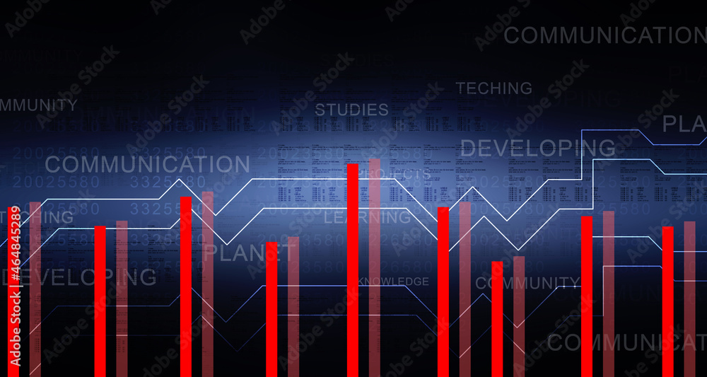 Obraz premium 2d rendering Stock market online business concept. business Graph