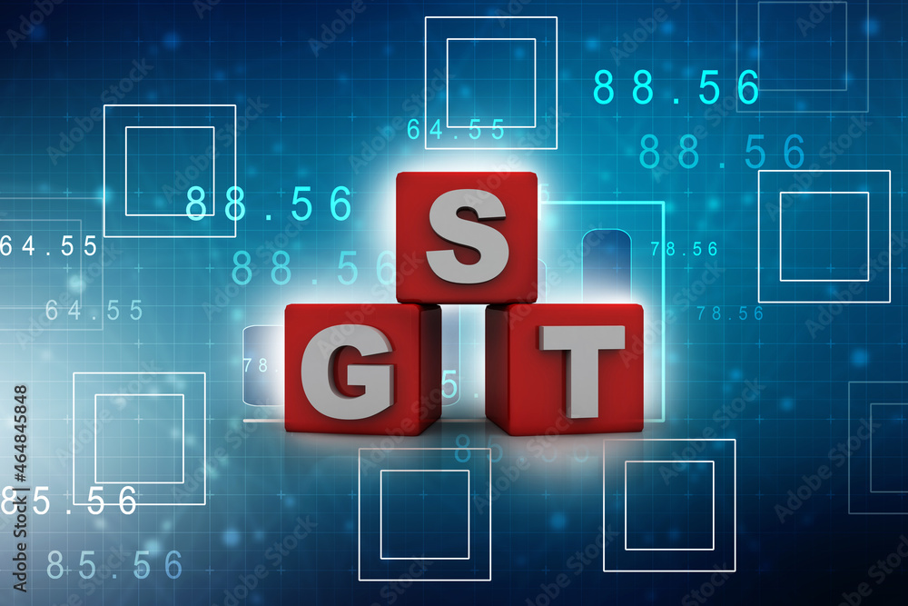 Obraz premium 3d rendering GST Tax India