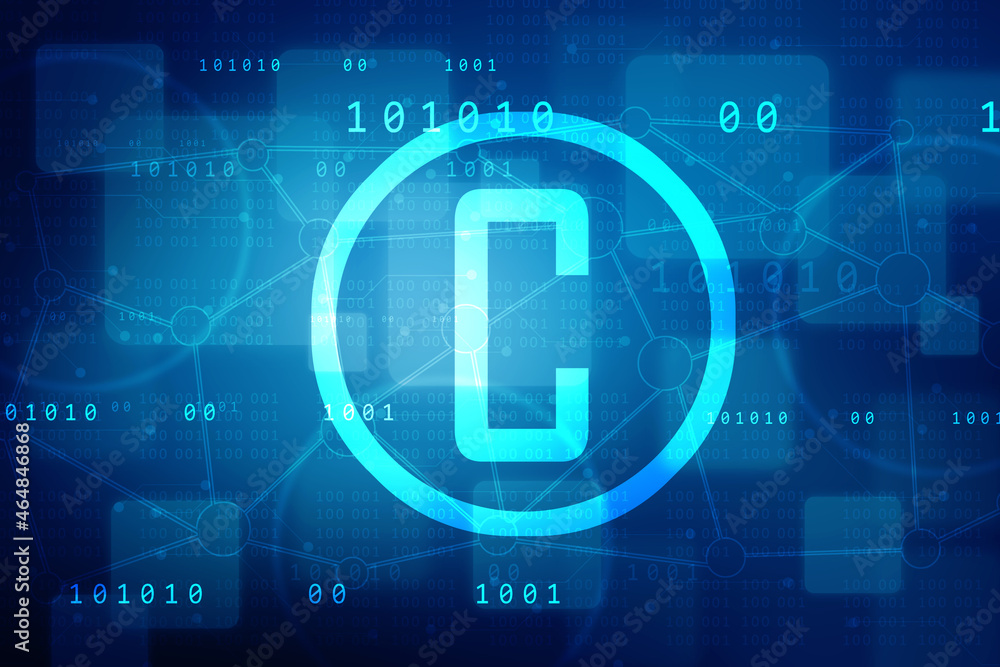 Obraz premium2d illustration copyright symbol concept 