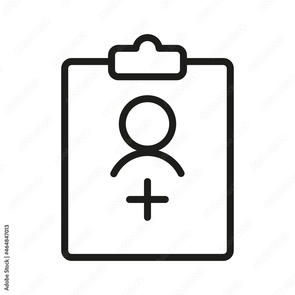Clipboard line icon in trendy style. Stroke vector pictogram isolated on a white background. Clipboard line icon in trendy style. Stroke vector pictogram isolated on a white background.