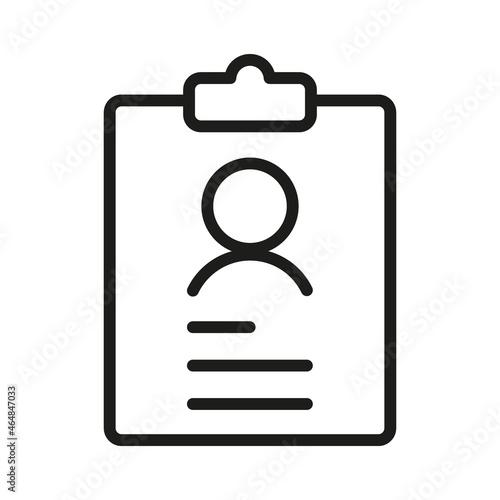 Clipboard line icon in trendy style. Stroke vector pictogram isolated on a white background.