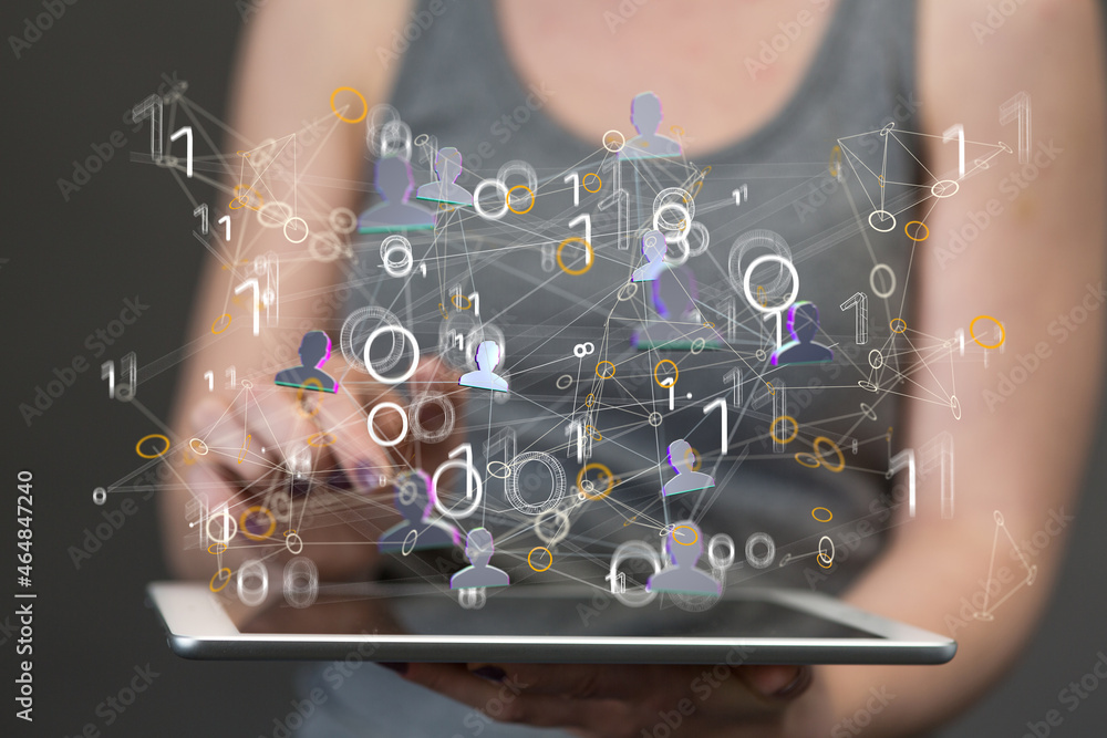 Neural network concept. Connected cells with links. Neural network concept. Connected cells with links.