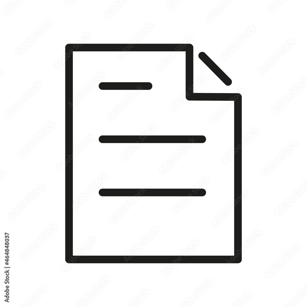 Document Outline Vector Icon. Illustration Of A Stroke Vector On A White Background. From App And Website. Document Outline Vector Icon. Illustration Of A Stroke Vector On A White Background. From App And Website.