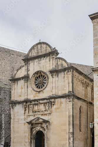 St. Saviour Church (Crkva Sv. Spasa, 1528) - a small votive church located in old town of Dubrovnik. St. Saviour Church - fine example of the town's Renaissance architecture. Dubrovnik, Croatia. photo