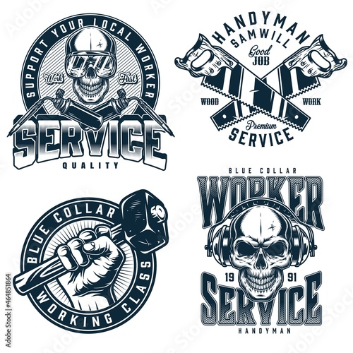 Handyman service vintage prints