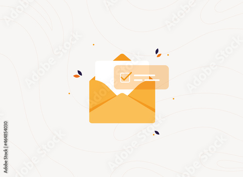 Approved open letter in envelope