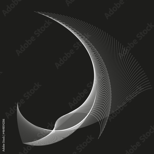 linear pattern of light stripes on a dark background