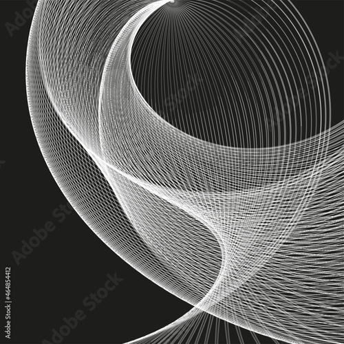 linear pattern of light stripes on a dark background