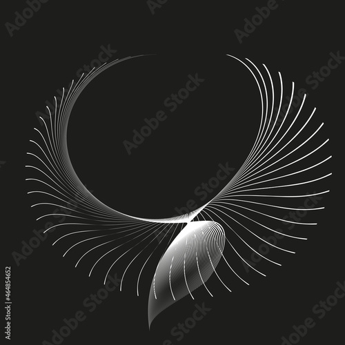 linear pattern of light stripes on a dark background