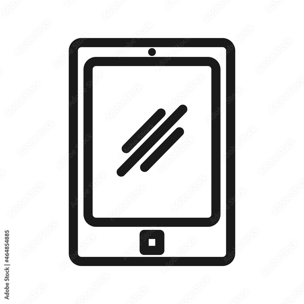 vector smartphone tablet black and white icon illustration vector smartphone tablet black and white icon illustration