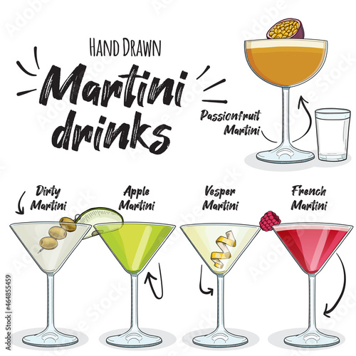 Martini Drinks Cocktail Collection