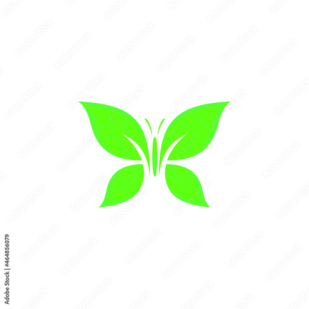 Light Green Colored Butterfly Nature , Beauty , Health Logo Illustration Light Green Colored Butterfly Nature , Beauty , Health Logo Illustration
