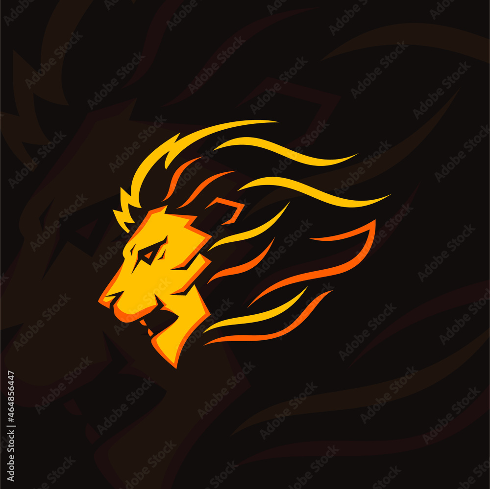 Elegance Lion Head Vector Mascot Illustration Elegance Lion Head Vector Mascot Illustration