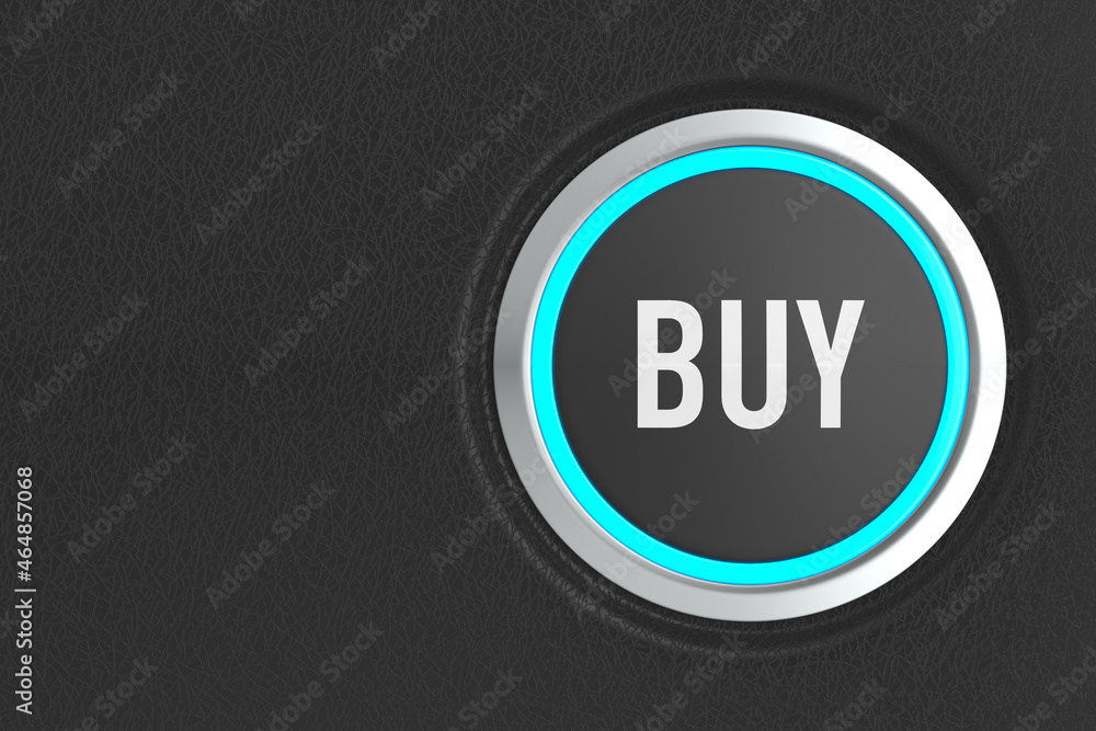 push button with text buy on dark background. 3D illustration push button with text buy on dark background. 3D illustration