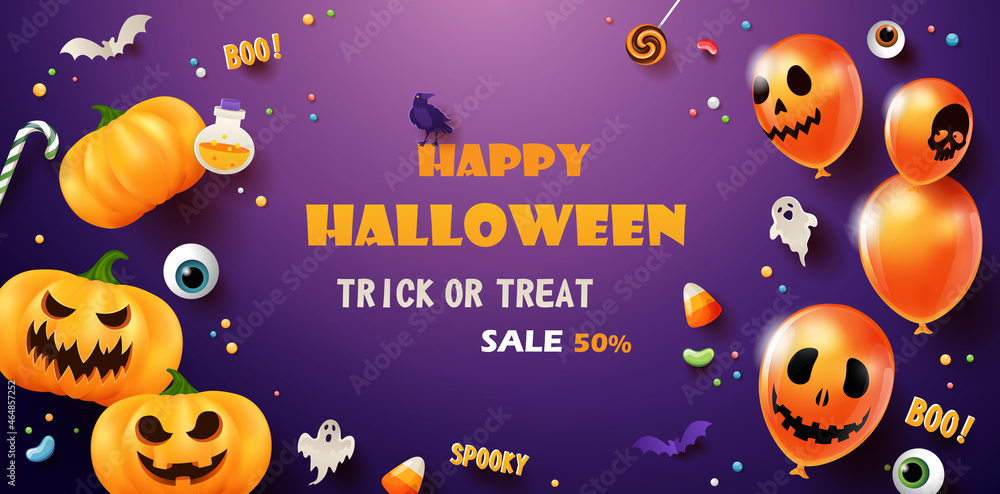 Halloween sale banner template Halloween sale banner template