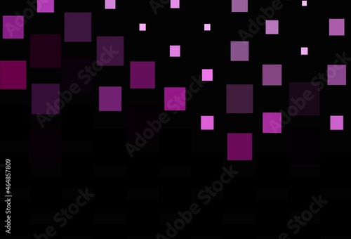 Dark Pink vector pattern with crystals, rectangles.