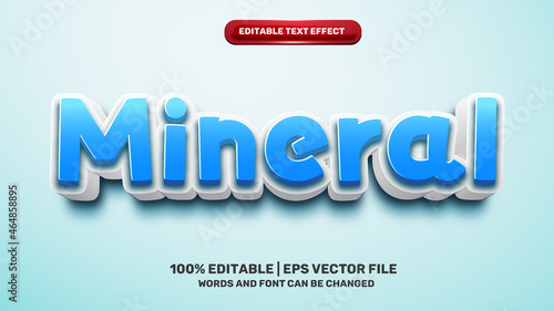 mineral editable text effect comic cartoon kids funny style