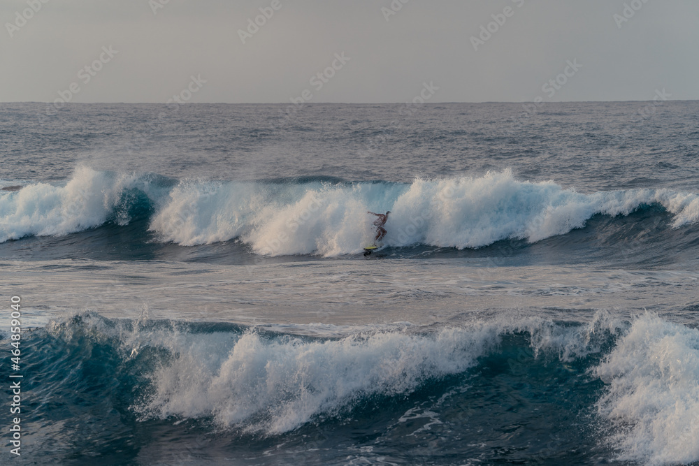 Seascape. surfin in El Altillo. Moya. Gran Canaria. Canary Islands. spain