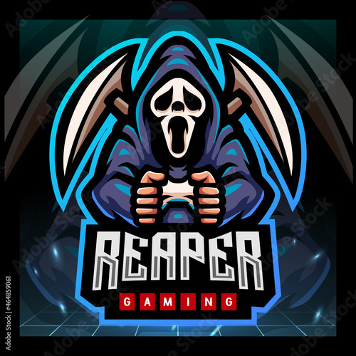 Grim reaper mascot. esport logo design