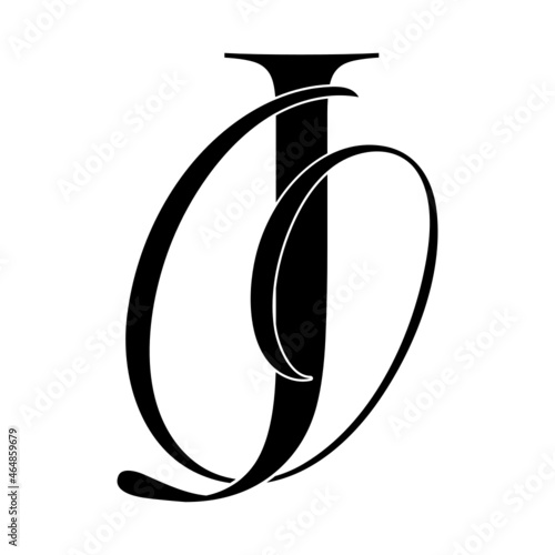 jo, oj, monogram logo. Calligraphic signature icon. Wedding Logo Monogram. modern monogram symbol. Couples logo for wedding