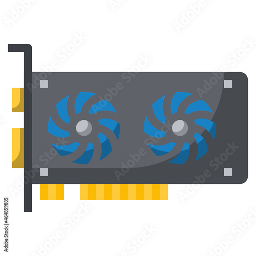 VIDEO CARD flat icon