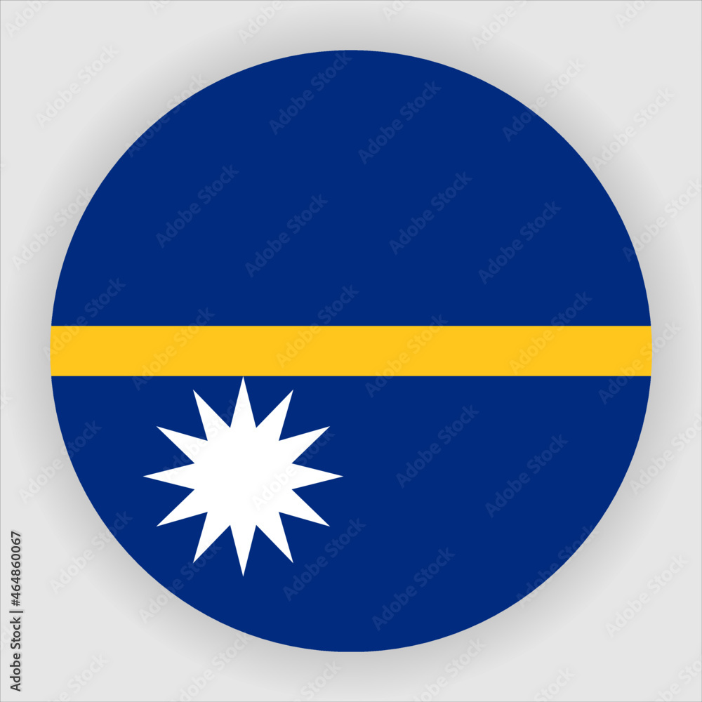 Nauru Flat Rounded Country Flag button Icon Nauru Flat Rounded Country Flag button Icon