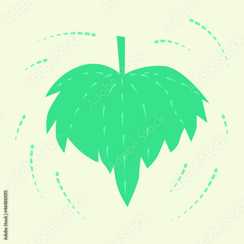 Abstract nettle leaf with splashes around