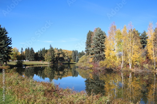 lake in autumn, William Hawrelak Park, Edmonton, Alberta