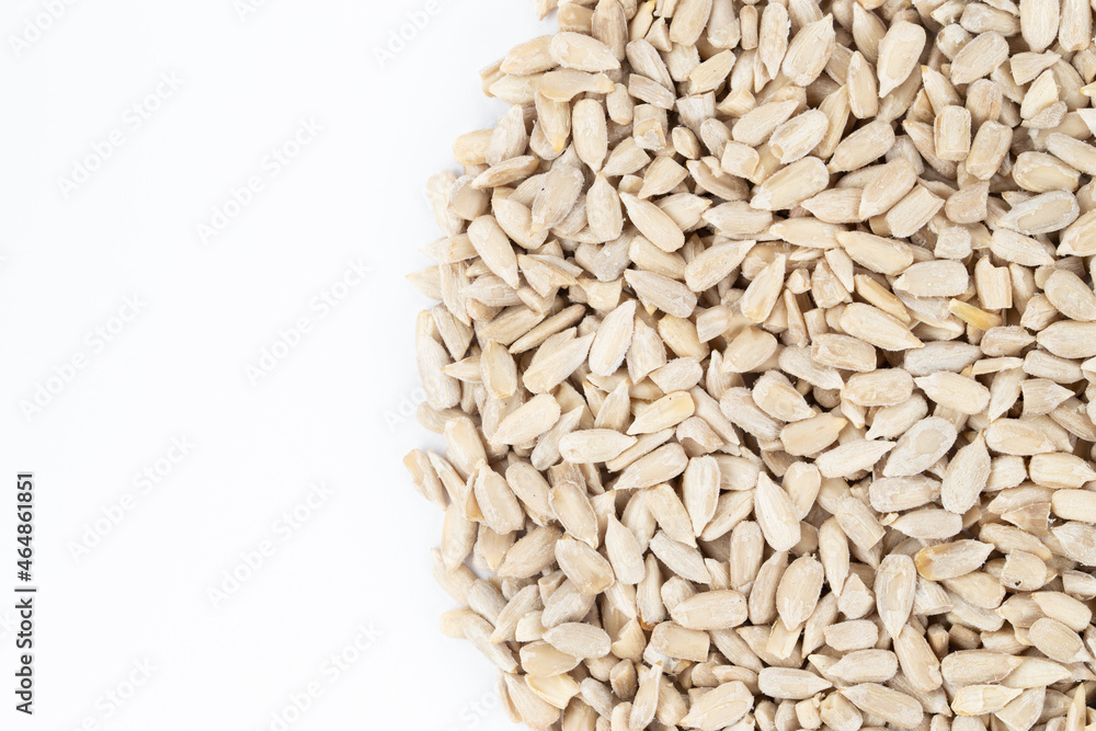 Sunflower seeds texture as background. Top view. Space for text. Sunflower seeds texture as background. Top view. Space for text.