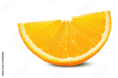 Orange fruits. Orange slice isolated on white background. Healthy food.