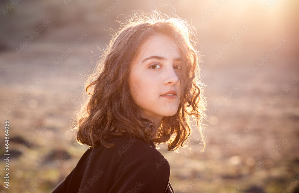 Portrait of a beautiful teen brunette girl Portrait of a beautiful teen brunette girl