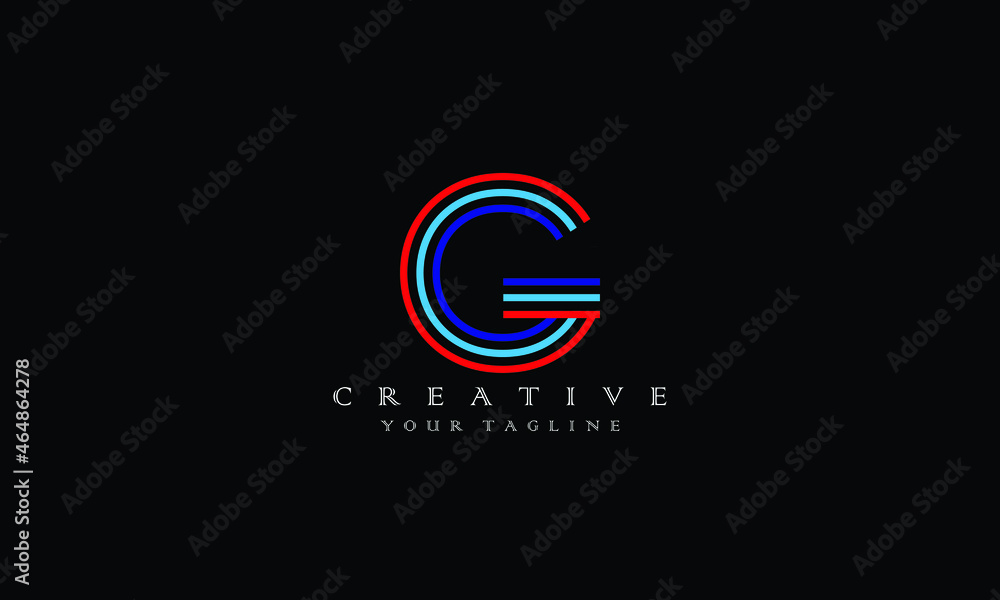 the initials of the letter G modern line or link for the letter G the initials of the letter G modern line or link for the letter G