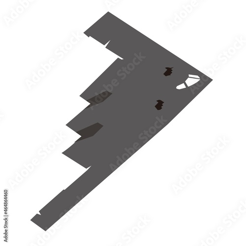 bomber plane B2 spirit flying icon silhouette vector design