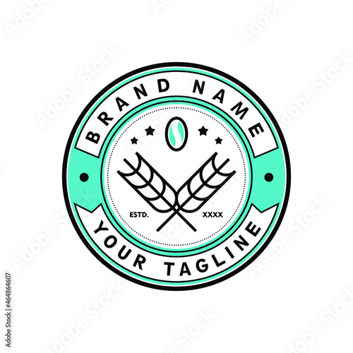 Modern Coffee, Food And Drink Branding Identity Badge Logo