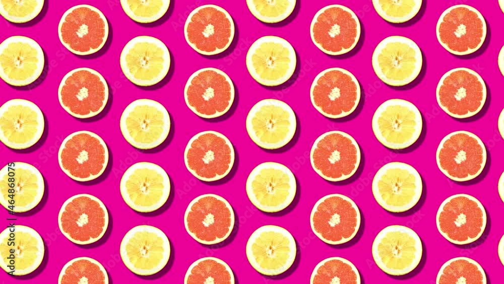 Round slice oranges pattern 4K background animation. 輪切りオレンジのパターンイラストアニメーション 4K 背景素材 Round slice oranges pattern 4K background animation. 輪切りオレンジのパターンイラストアニメーション 4K 背景素材