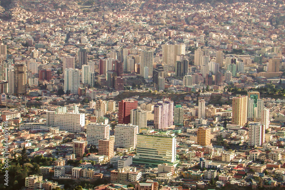 La Paz ville, vue aérienne de la capitale de la Bolivie