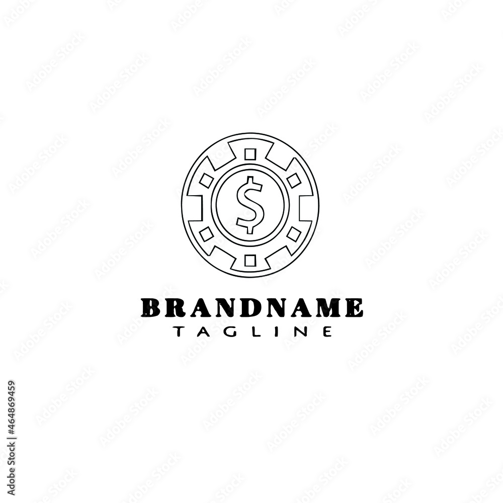 casino logo cartoon icon design template black isolated vector casino logo cartoon icon design template black isolated vector