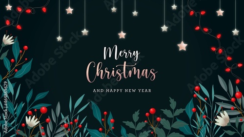 Elegant Christmas background concept with nature