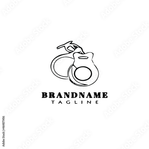 castanet logo cartoon design icon template black isolated vector