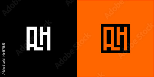 AH Letter Initial Logo Design Template Vector Illustration