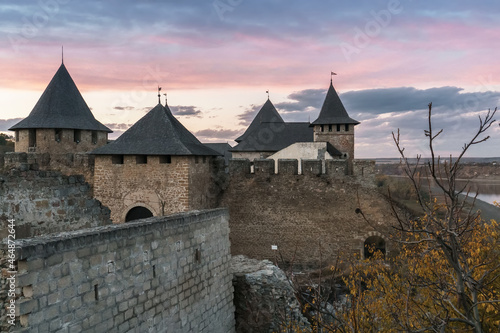 The Khotyn Fortress is a fortification complex located on the right bank of the Dniester River in Khotyn  Chernivtsi Oblast  province  of western Ukraine