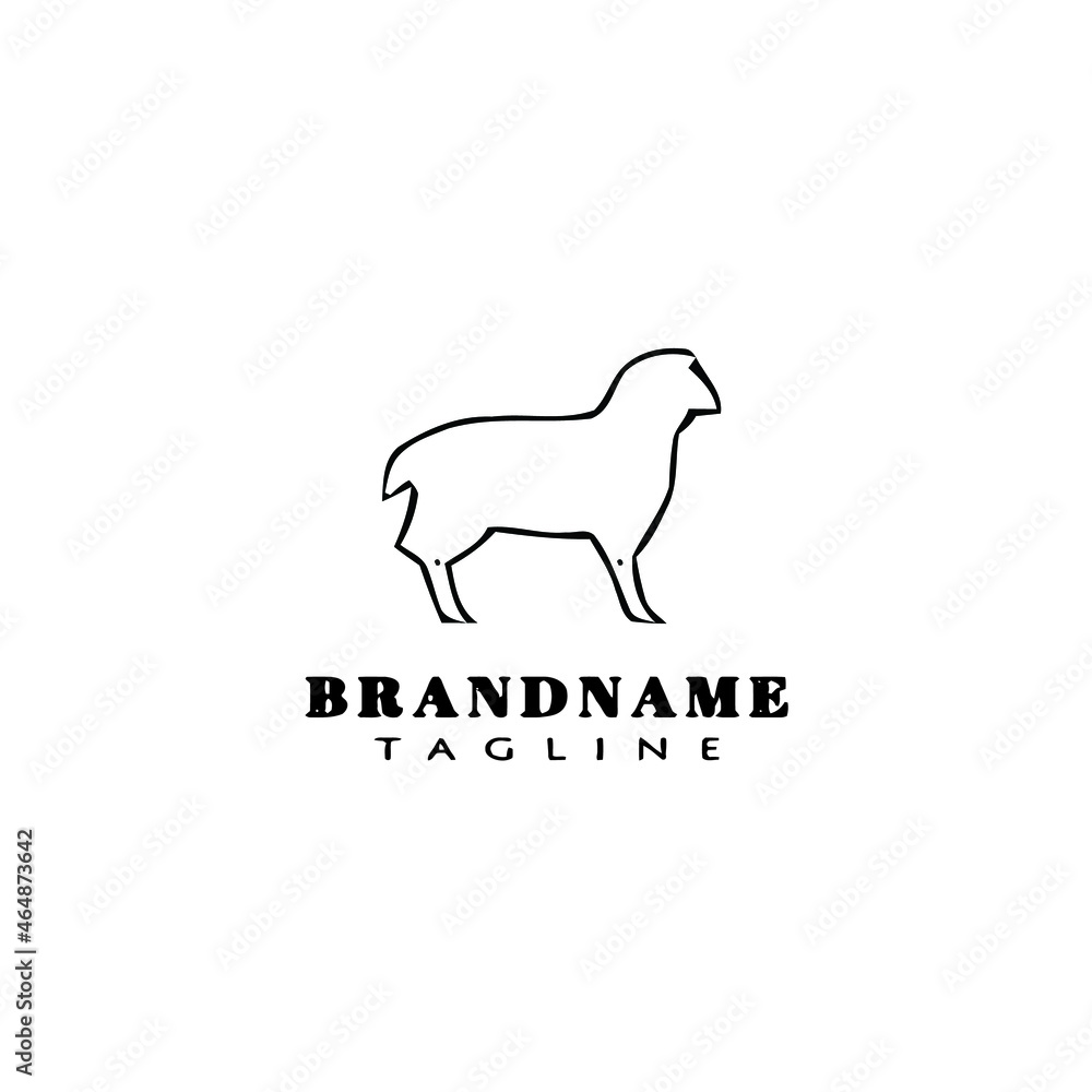 cute goat logo icon symbol vector illustration