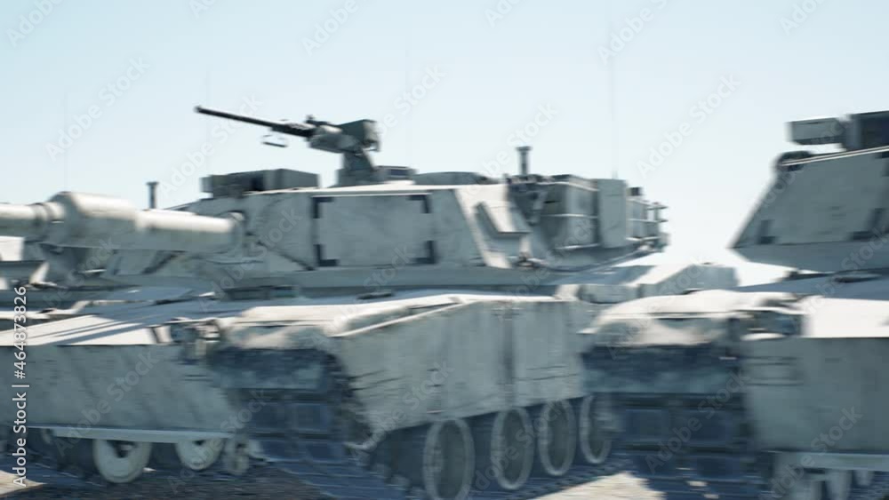 An endless row of military vehicles. Army vehicles ready for war. Looping animation. 4K UHD An endless row of military vehicles. Army vehicles ready for war. Looping animation. 4K UHD